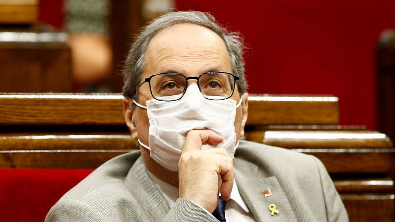 Torra tilda de "necio" a Sánchez por acusarle de judicializar el procés
