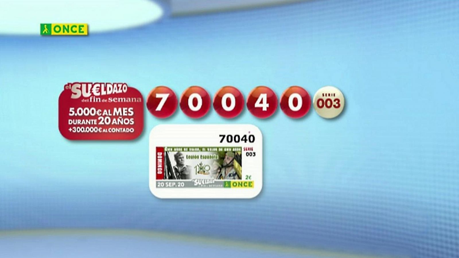 Sorteo ONCE - 20/09/20 - RTVE.es