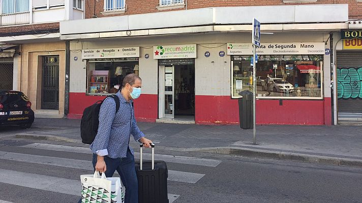 Telediario 1 - Segundo golpe a la hostelería y los comercios de las zonas restringidas de Madrid