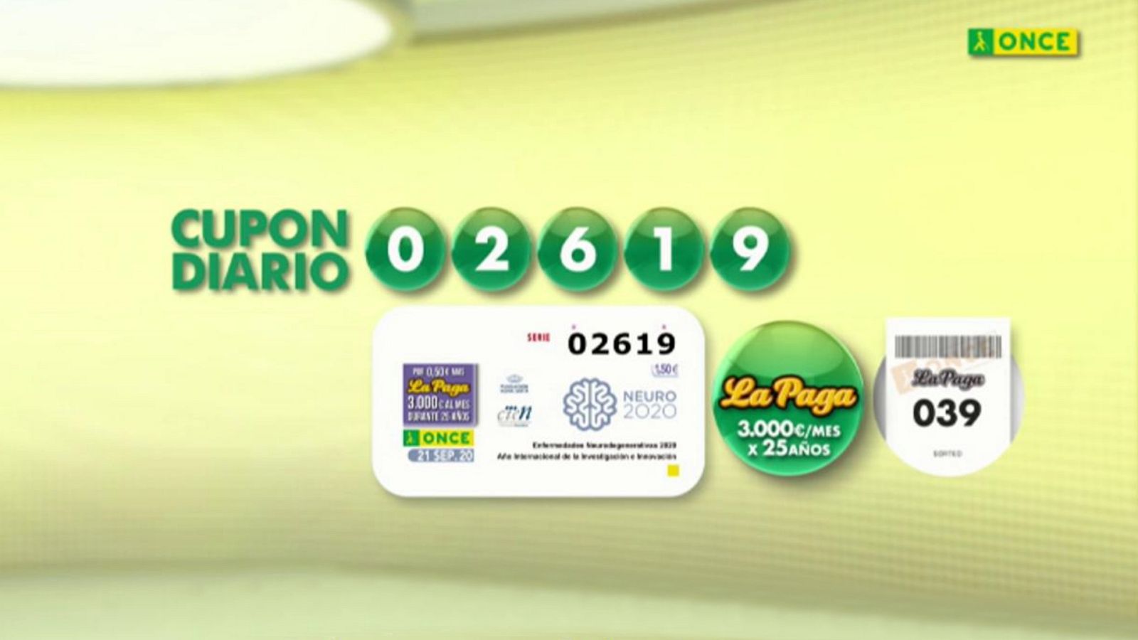 Sorteo ONCE - 21/09/20 - ver ahora