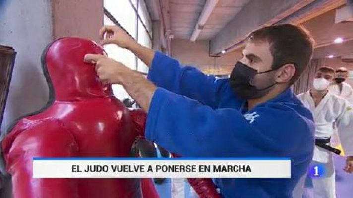 Telediario 1 - Grupos burbuja, el futuro para deportes de contacto como el judo
