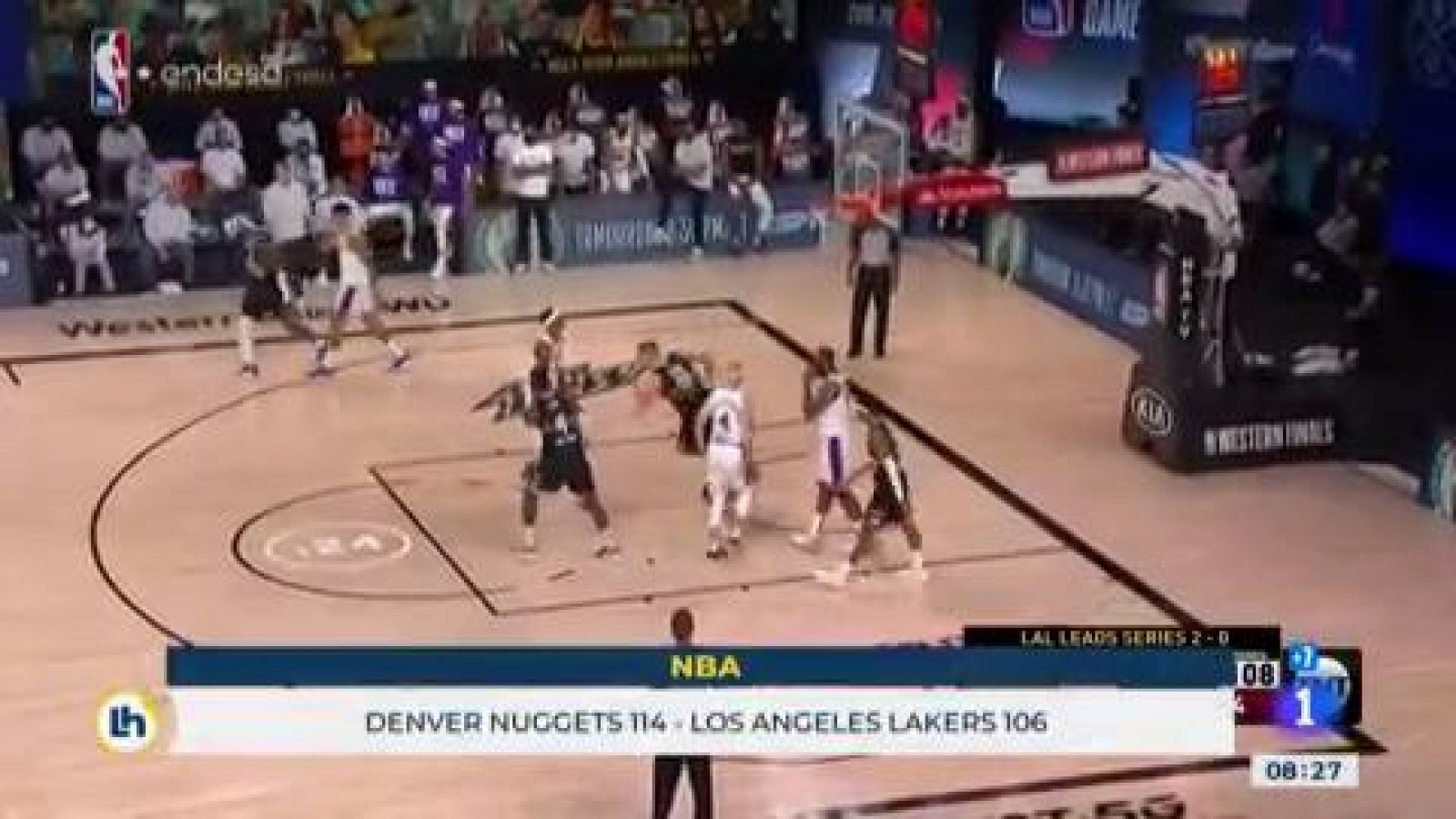 NBA | Los Nuggets suman su primer triunfo en la final frente a Lakers