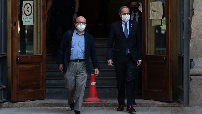 Telediario 1 - Torra se niega a declarar ante el TSJC alegando que "no es neutral"