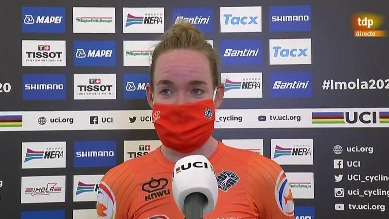 Van der Breggen, feliz por su oro en la contrarreloj femenina del Mundial de Ciclismo. - Mundiales de Ciclismo | Ver