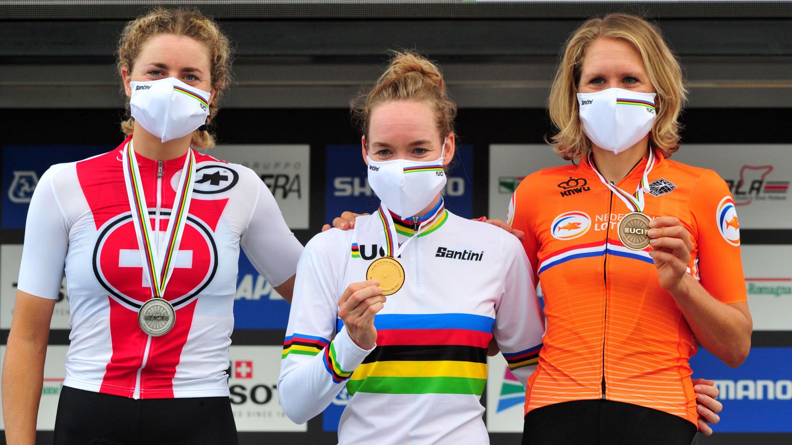 Mundiales de ciclismo 2020 | Breggen, Reuuser y Van Dijk, podio de la contrarreloj femenina