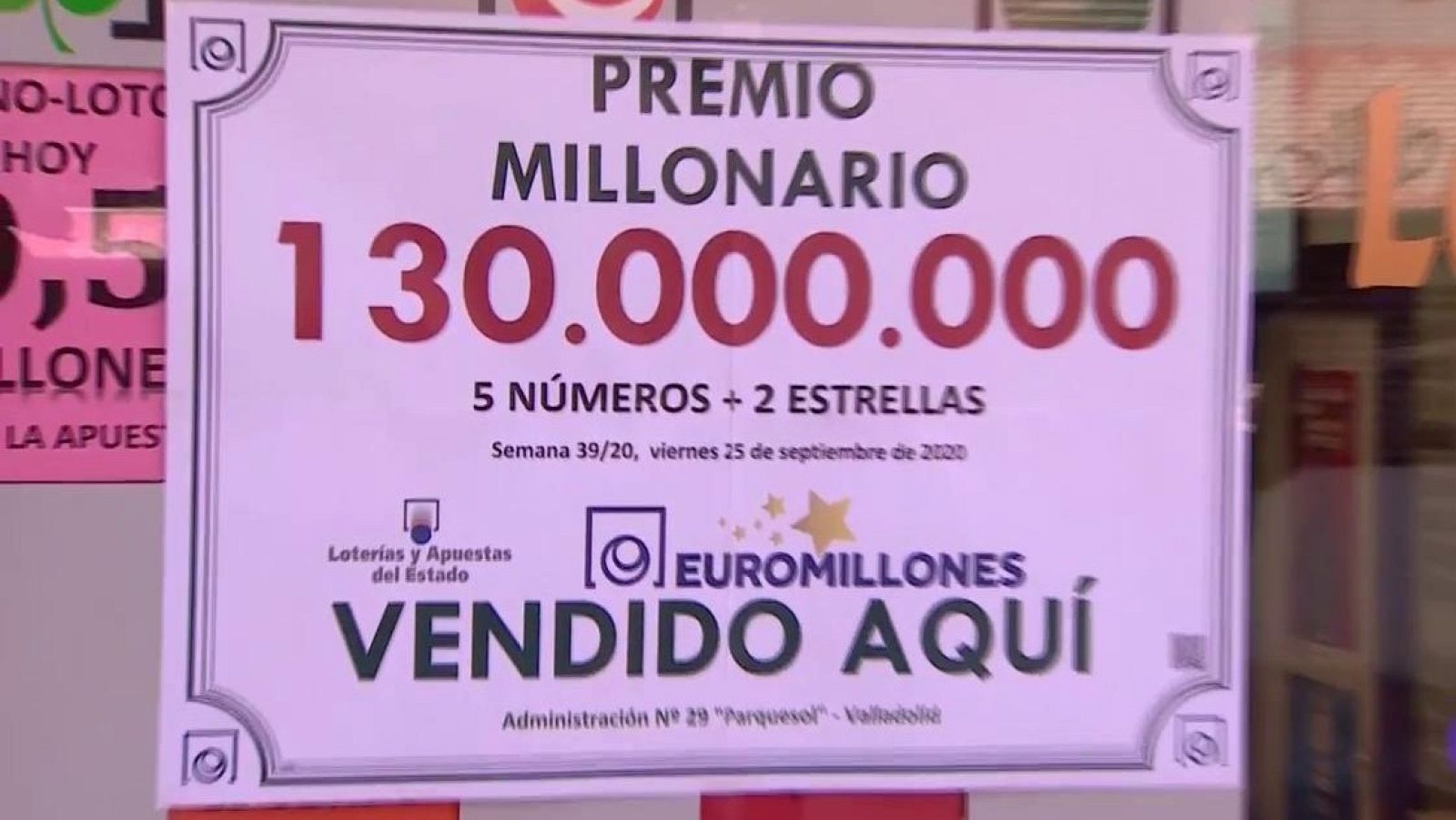 Un vecino de Valladolid gana el premio histórico de 130 millones del Euromillones