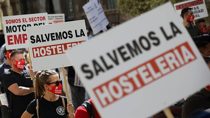 Telediario 1 - El Gobierno llevará mañana al Consejo de Ministro la prórroga de los ERTE, con o sin acuerdo