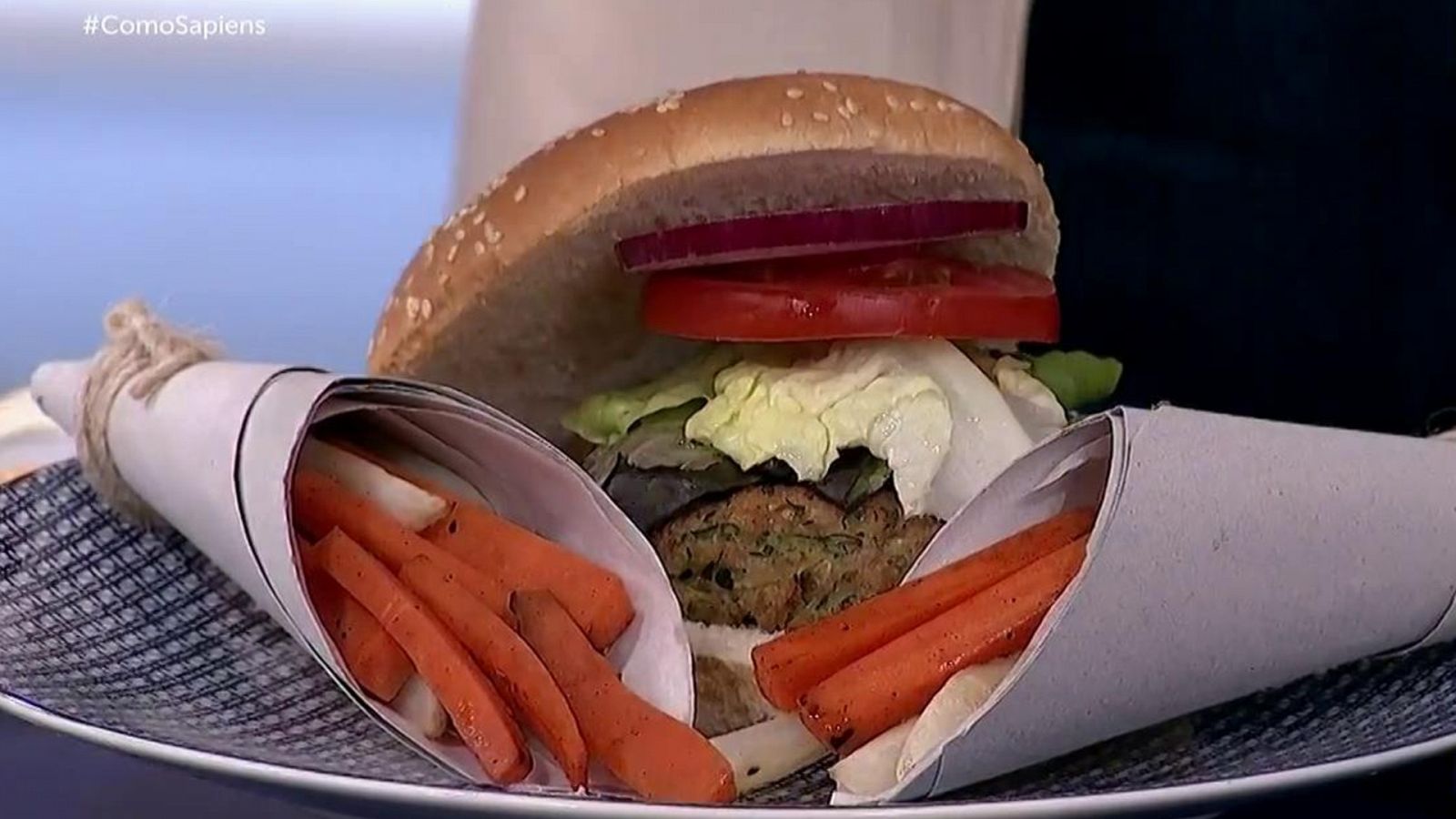 Recetas con chirivia: patatas fritas con burguer de verduras