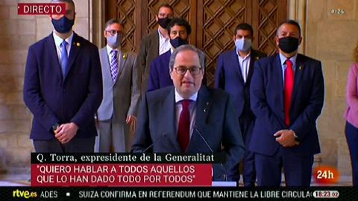La tarde en 24h - Torra, tras su inhabilitación: "La única manera de avanzar es la ruptura democrática"