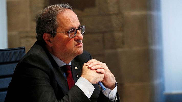 Quim Torra llama a la "ruptura democrática" y plantea los próximos comicios como un plebiscito