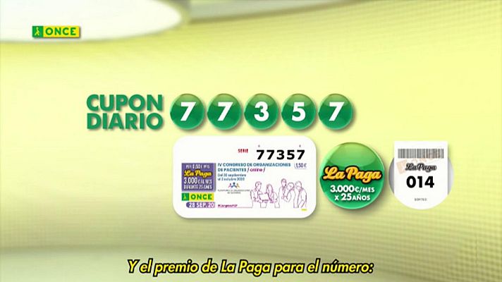 Sorteos ONCE - Sorteo ONCE - 28/09/20