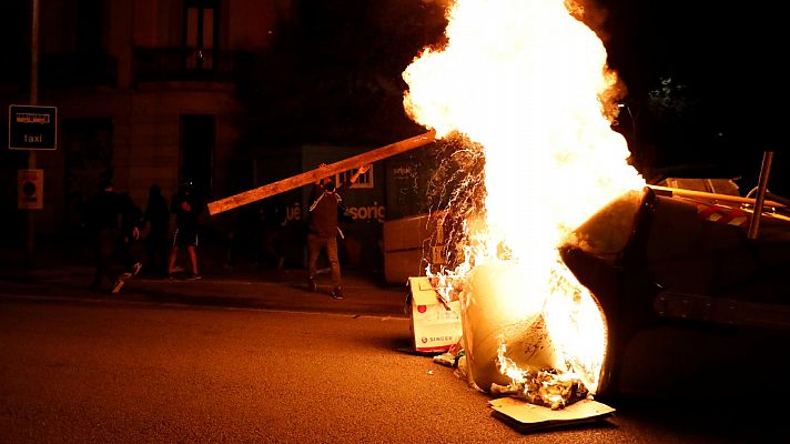 La noche en 24h - Queman contenedores en las protestas convocadas por los CDR