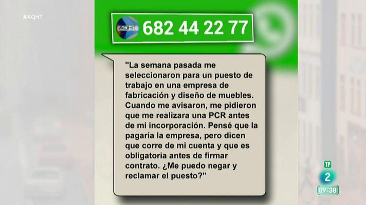 Aquí hay trabajo - ¿Pueden pedirte una PCR para conseguir empleo?