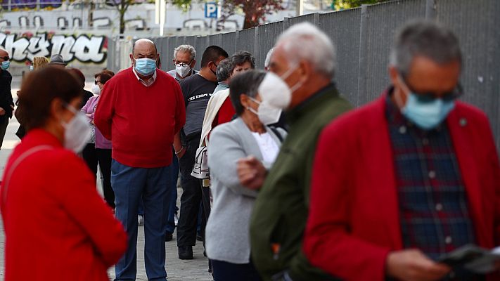 Baja asistencia en los test masivos de antígenos en Madrid