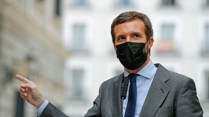  - Casado, a Sánchez: "Está degenerando las instituciones y a los españoles por un puñado de votos"