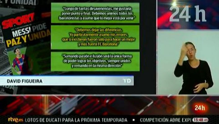 Messi pide perdón y llama a la unidad del barcelonismo