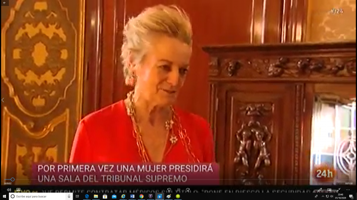 María Luisa Segoviano, primera mujer en presidir una sala del Tribunal Supremo en su historia