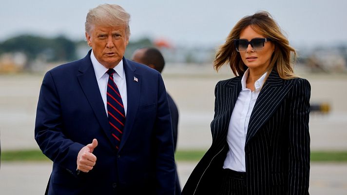 El presidente Donald Trump y su esposa Melania dan positivo por coronavirus y se ponen en cuarentena