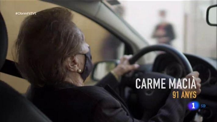 Carme Macià, conductora de 91 anys
