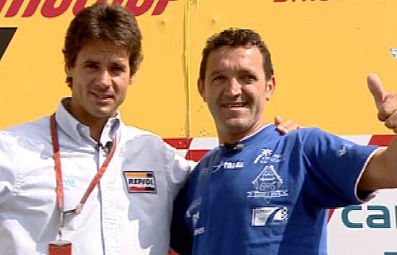 Álex Crivillé y Champi Herreros han vuelto al circuito de Brno, que tan buenos recuerdos deportivos les trae a ambos.