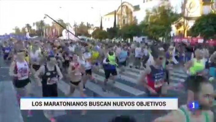 Telediario 1 - La pruebas de maratón se reinventan poder sortear la pandemia