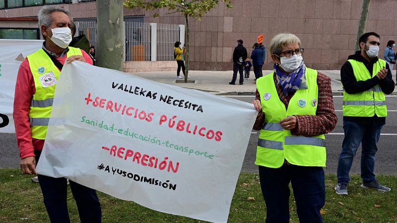 Nuevas protestas en defensa de la Sanidad Pública en el barrio madrileño de Vallecas