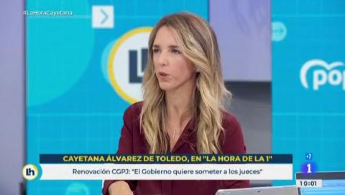 Álvarez de Toledo tilda de "cacicada" que el Gobierno quiera "someter a los jueces" cambiando la ley para renovar el CGPJ