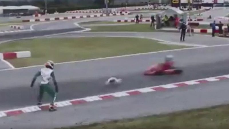 Bochornosa pelea entre pilotos durante la final del Mundial de Karting en Italia