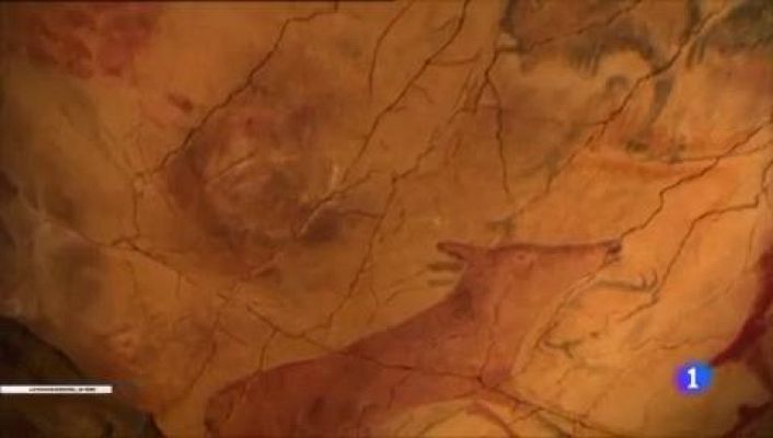 Telediario 1 - Pinturas ruprestes de dedos femeninos en Granada