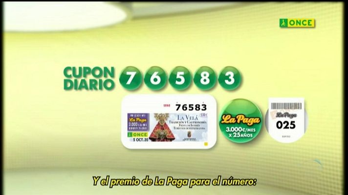 Sorteos ONCE - Sorteo ONCE - 05/10/20