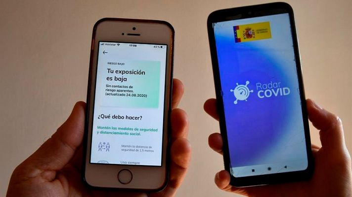 Telediario 1 - Madrid y Cataluña retrasan la implantación de la app Radar Covid
