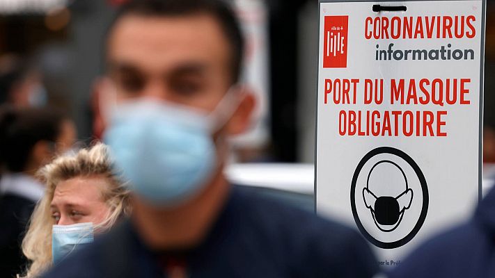 Telediario 1 - Varios países europeos registran las cifras más altas de contagios de contagios de la pandemia de coronavirus