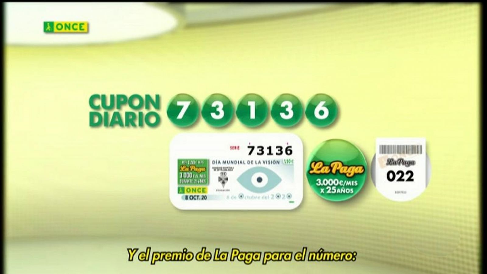 Sorteo ONCE - 08/10/20 - RTVE.es