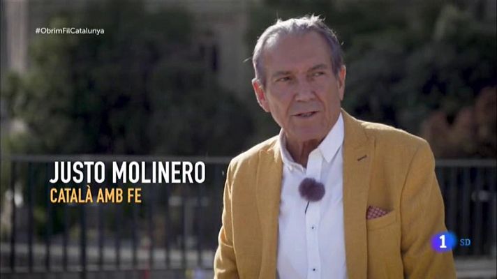 Justo Molinero, a Montserrat amb l'Ana Boadas