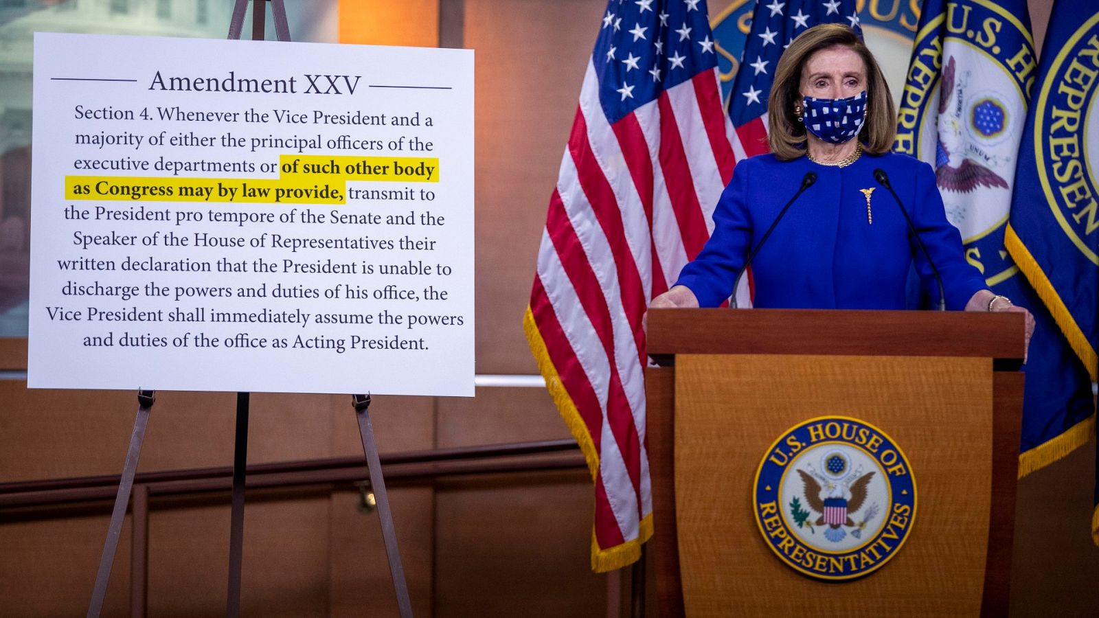 Los demócratas impulsan una comisión para inhabilitar a un presidente