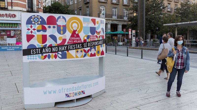 Menor afluencia de turistas en el puente del Pilar debido al coronavirus