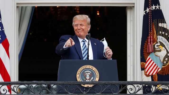 Informativo 24h - Trump reaparece en su primer acto tras el positivo en covid: "Me siento muy bien"