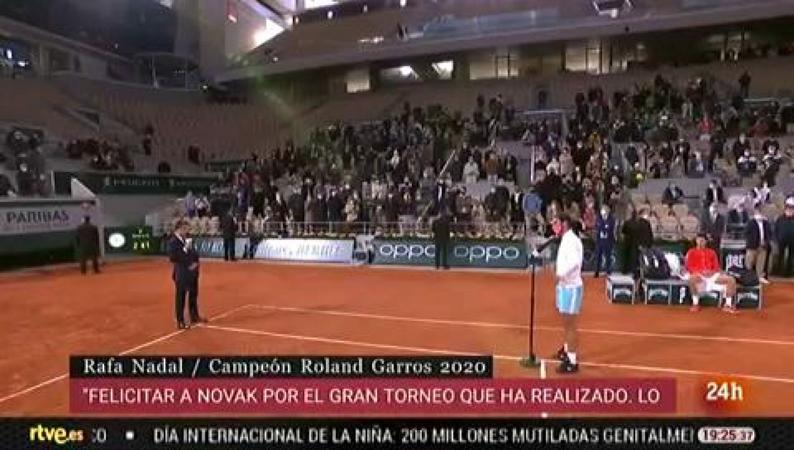 Nadal, emocionado tras ganar su 13º Roland Garros