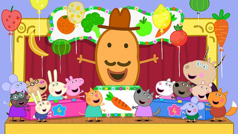Peppa Pig (en inglés) - Mr. Potato's fruit and vegetable quiz - RTVE.es - Peppa Pig en inglés | Ver