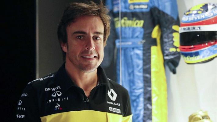 Telediario 1 - Fernando Alonso probará su Renault en Barcelona