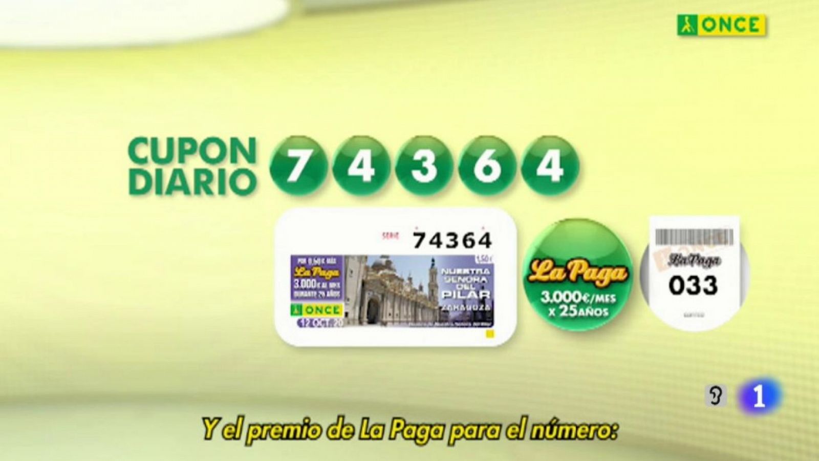 Sorteo ONCE - 12/10/20 - RTVE.es