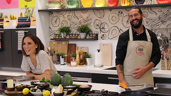 Cocina al punto con Peña y Tamara - Calabacín relleno de pollo y gratinado