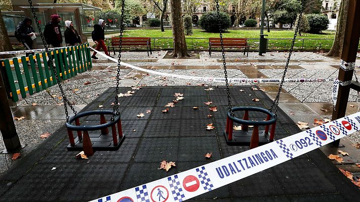 Telediario 1 - Navarra aplica nuevas restricciones para doblegar la curva