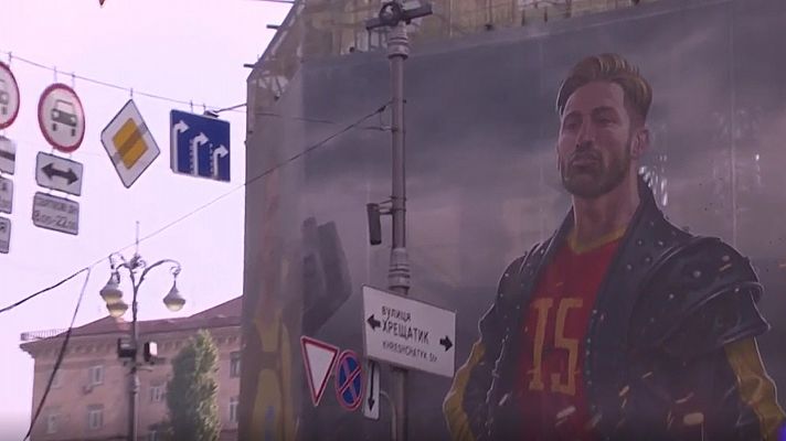Sergio Ramos, icono en la selección española y en Kiev