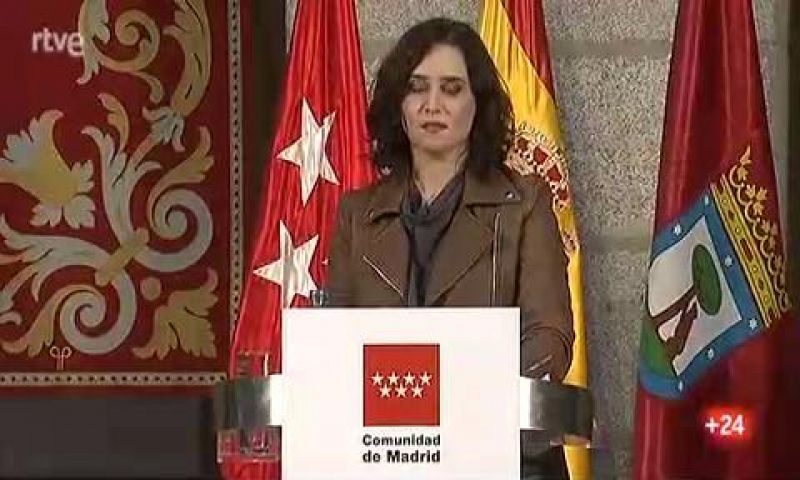 Díaz Ayuso considera "un ataque" el estado de alarma en Madrid y pide su anulación