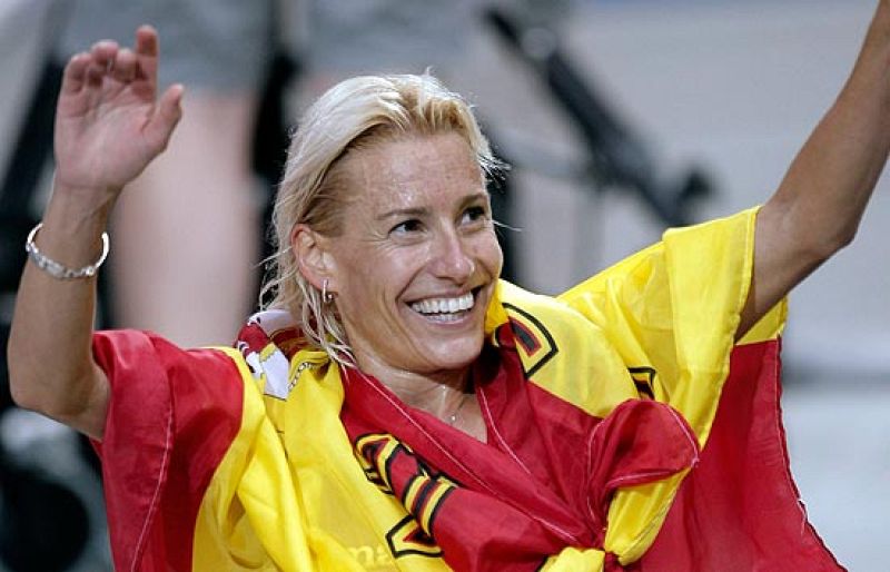 Marta Domínguez, campeona del mundo en los 3.000 obstáculos, cumple su "sueño desde niña". La palentina asegura que entrenaba para ser la mejor y que sólo le "valía el oro".