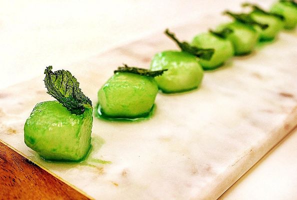 RTVE Cocina - Esmeraldas de melón con hierbabuena