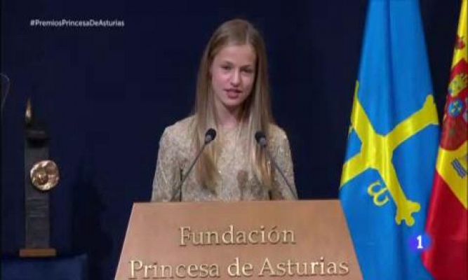 Premios Princesa de Asturias - La princesa Leonor apela al "sentido de la responsabilidad" de los jóvenes en la lucha contra la COVID-19