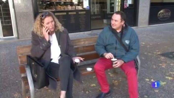 Telediario 1 - Entra en vigor el cierre de bares y restaurantes en Cataluña