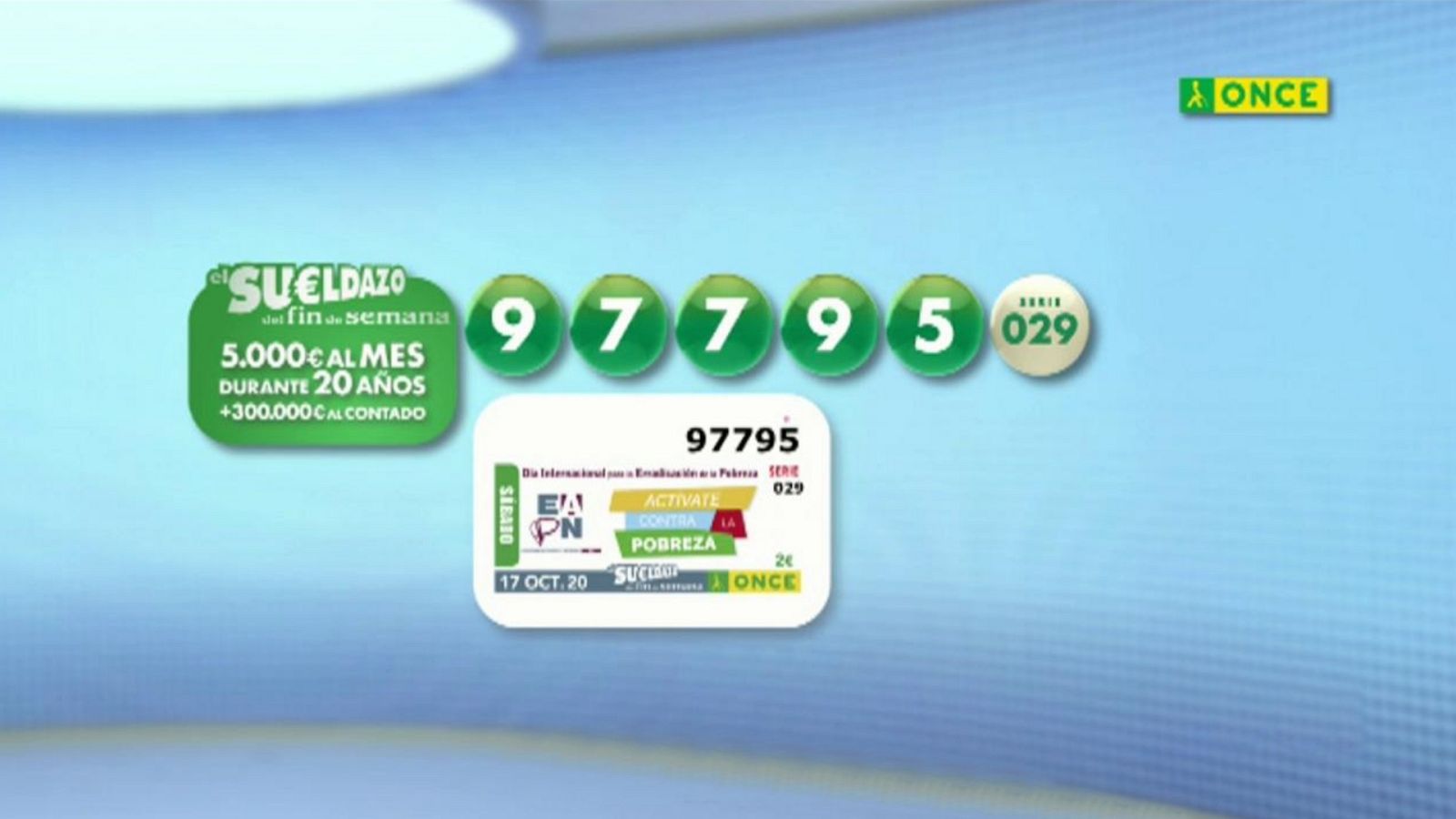 Sorteo ONCE - 17/10/20 - ver ahora